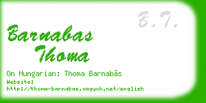 barnabas thoma business card