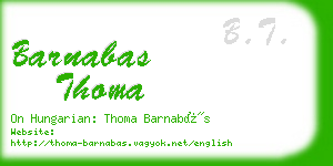 barnabas thoma business card